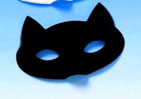 kaķis sejas maskas melnas